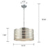 Drum Modern Pendant Lighting Kitchen Chrome Finish